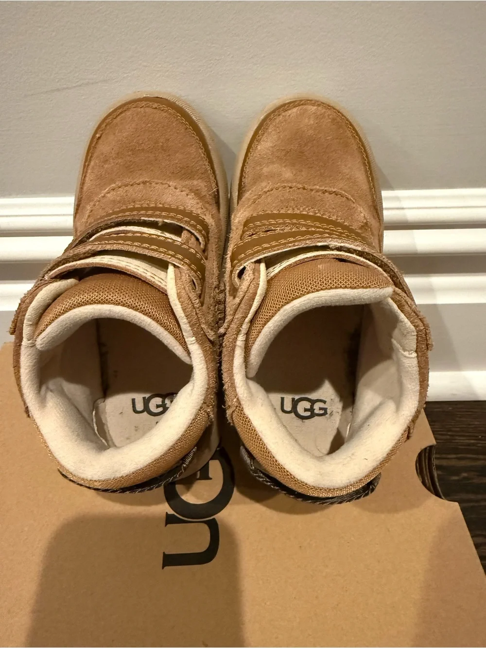 UGG Kids Brown Velcro Strap Boot